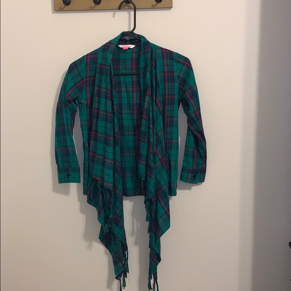 Ruffle Butt Plaid Top